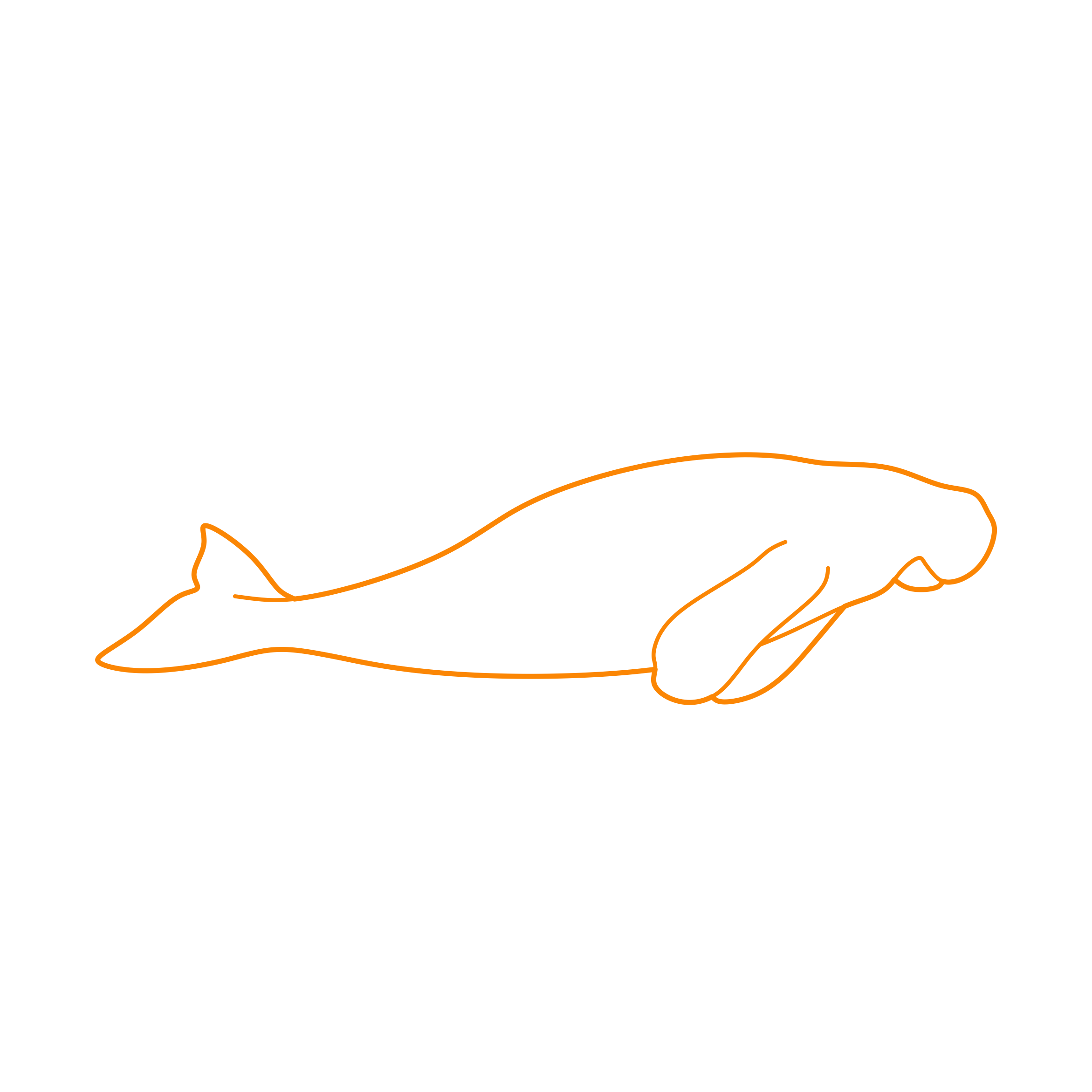 Animals Sea Cows Dugong Stencil Svg Vector Free Vectors
